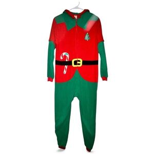 Cat & Jack Christmas Elf Long Sleeve Union Suit Size 16 Youth